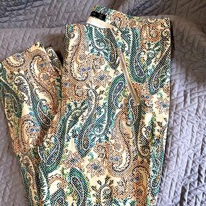 Zara Paisley Print Ankle Pants